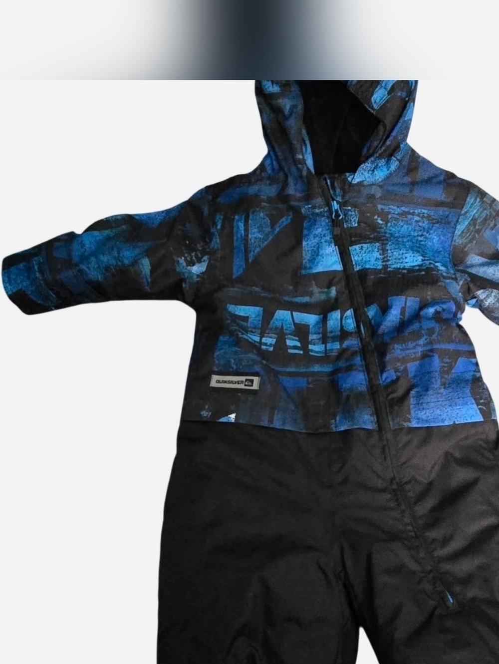 Quiksilver Black and Blue Graphic Hooded Snow Suit Toddler